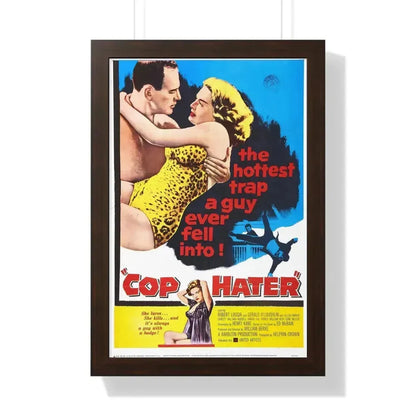 COP HATER 1958 - Framed Movie Poster 16″ x 24″ Walnut - The Sticker Space