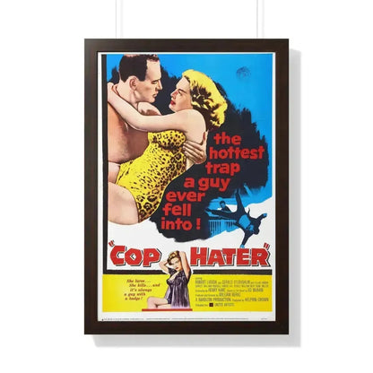 COP HATER 1958 - Framed Movie Poster 20" x 30" Walnut - The Sticker Space