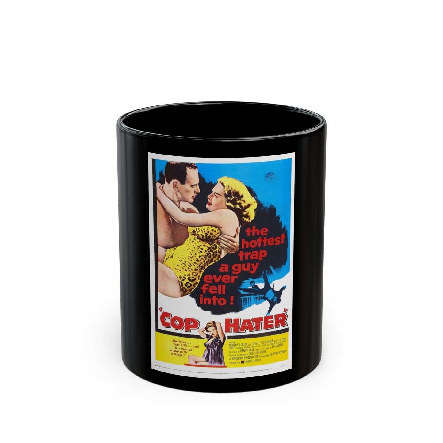 COP HATER 1958 Movie Poster - Black Coffee Mug-11oz-The Sticker Space