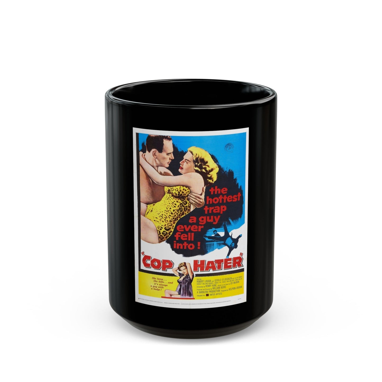 COP HATER 1958 Movie Poster - Black Coffee Mug-15oz-The Sticker Space