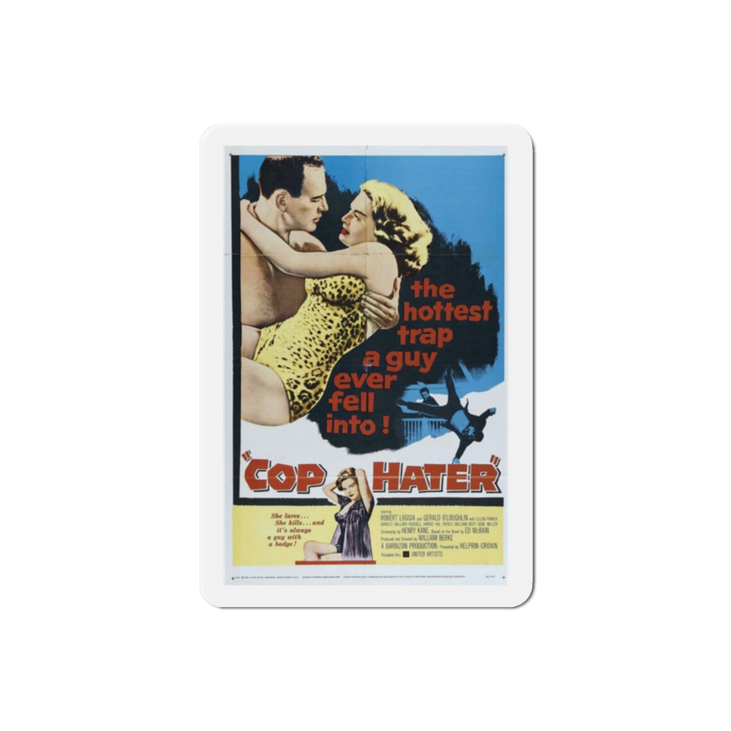 Cop Hater 1958 Movie Poster Die-Cut Magnet-2 Inch-The Sticker Space