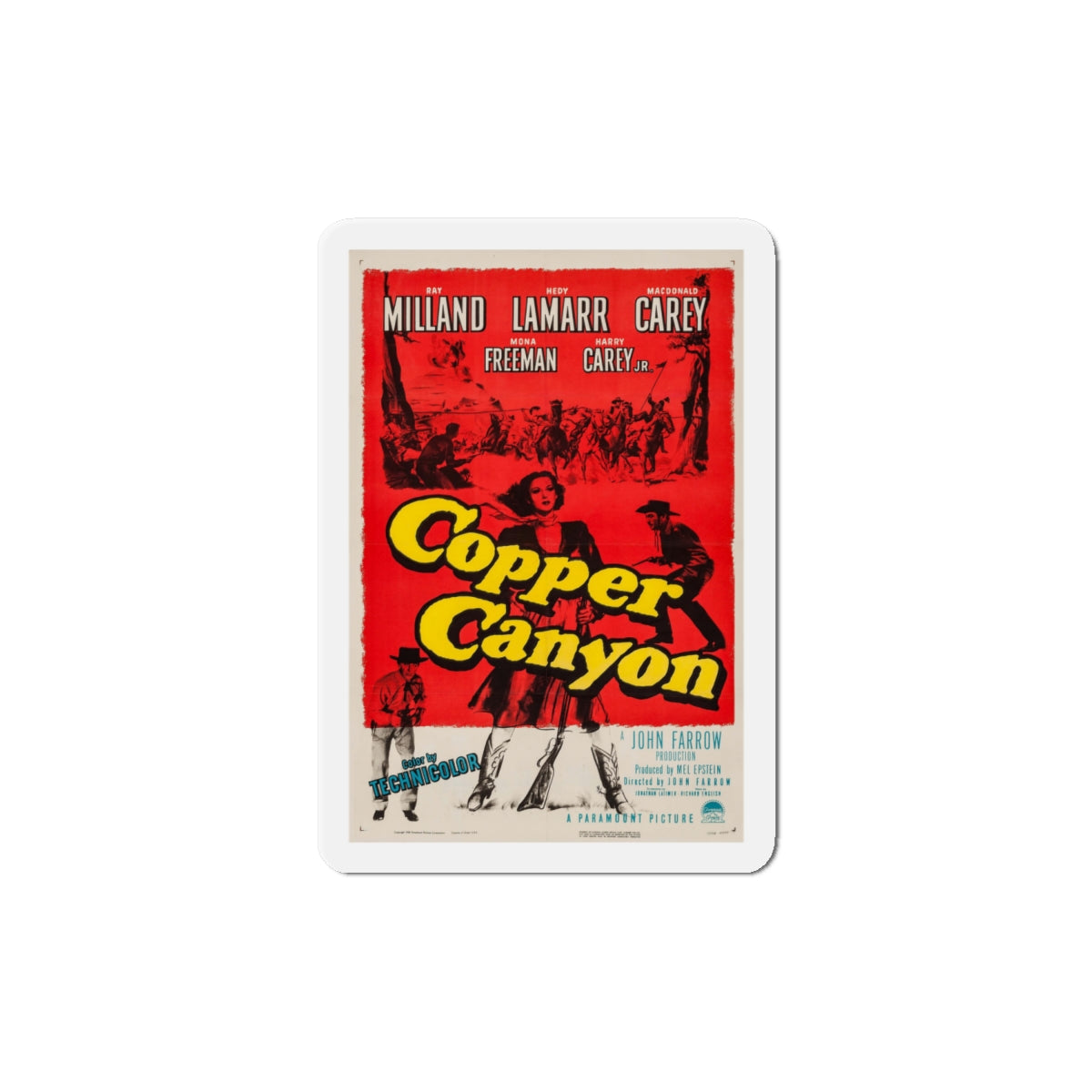 Copper Canyon 1950 Movie Poster Die-Cut Magnet-6 × 6"-The Sticker Space