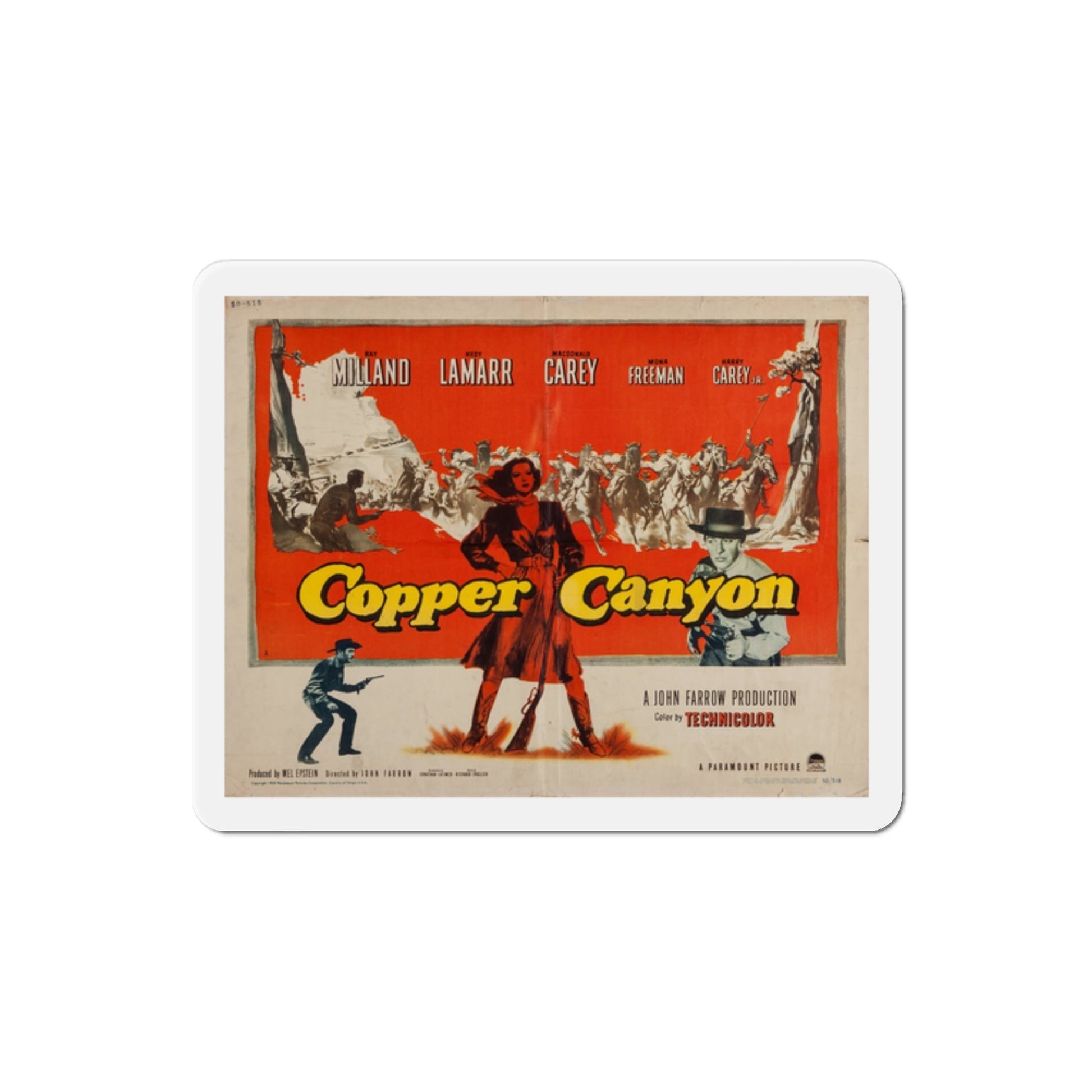 Copper Canyon 1950 v2 Movie Poster Die-Cut Magnet-2 Inch-The Sticker Space