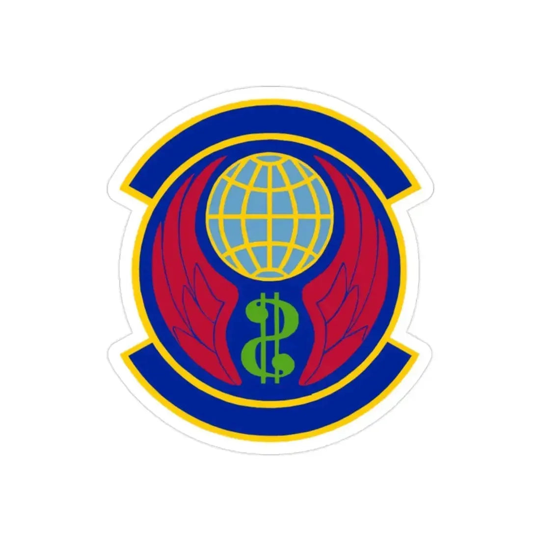 Copy of 355 Comptroller Squadron ACC (U.S. Air Force) REVERSE PRINT Transparent Die-Cut STICKER 2 Inch Die-Cut Transparent - The Sticker Space