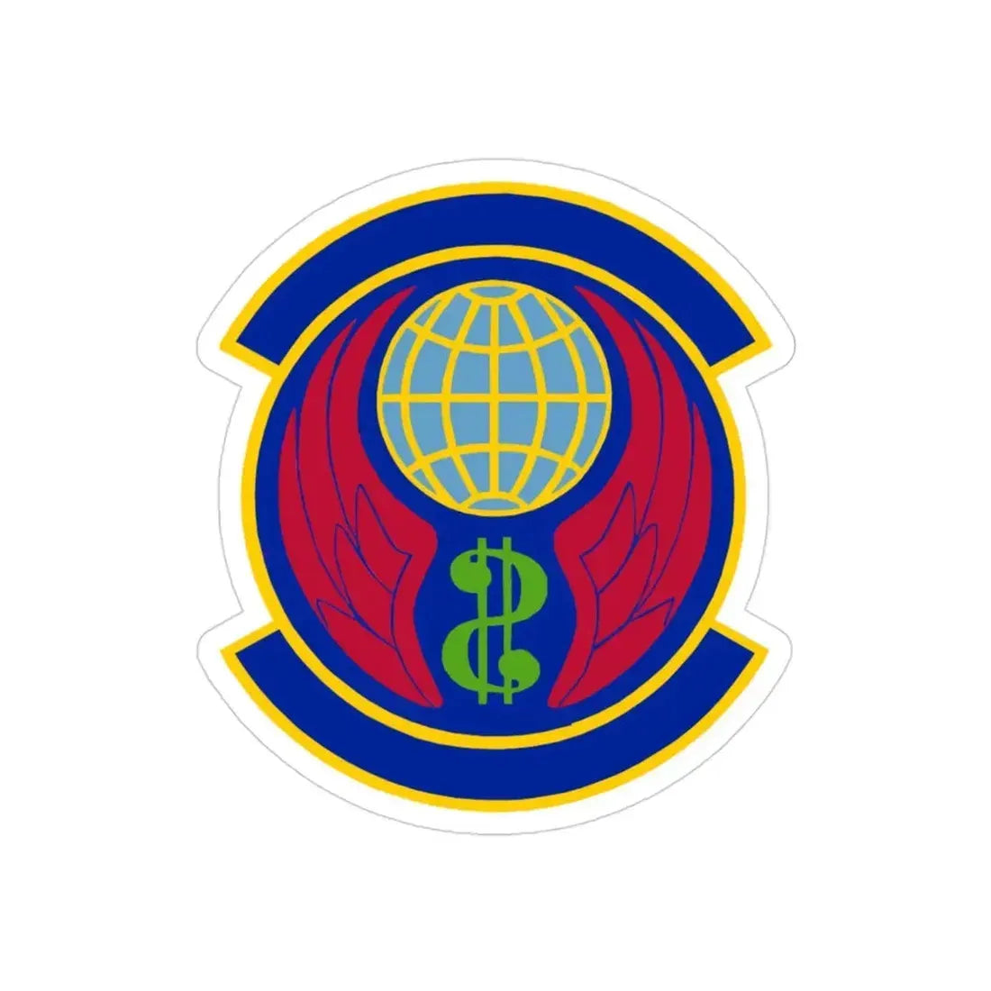 Copy of 355 Comptroller Squadron ACC (U.S. Air Force) REVERSE PRINT Transparent Die-Cut STICKER 3 Inch Die-Cut Transparent - The Sticker Space