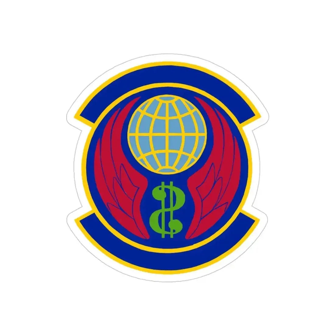 Copy of 355 Comptroller Squadron ACC (U.S. Air Force) REVERSE PRINT Transparent Die-Cut STICKER 4 Inch Die-Cut Transparent - The Sticker Space