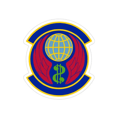 Copy of 355 Comptroller Squadron ACC (U.S. Air Force) REVERSE PRINT Transparent Die-Cut STICKER 4 Inch Die-Cut Transparent - The Sticker Space