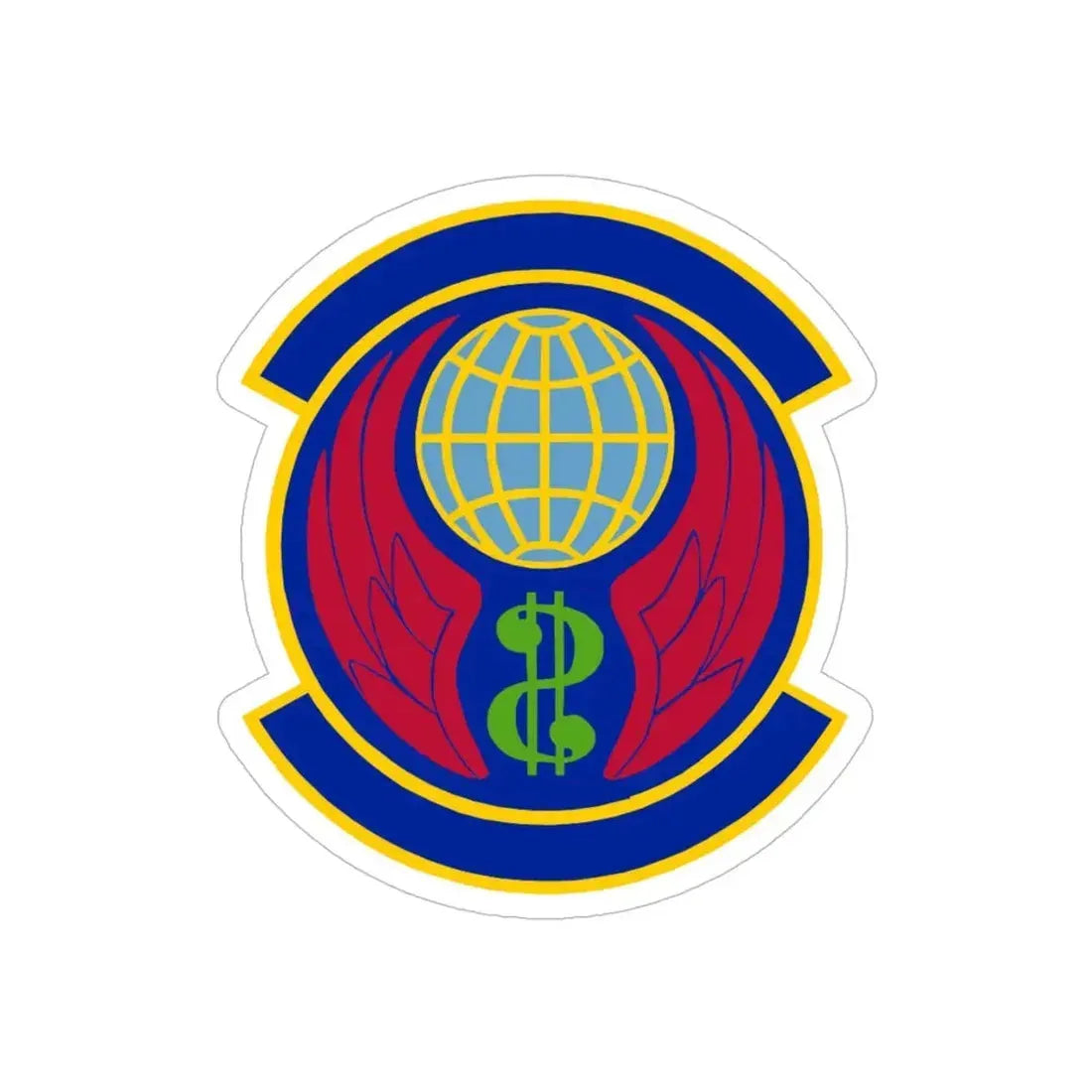 Copy of 355 Comptroller Squadron ACC (U.S. Air Force) REVERSE PRINT Transparent Die-Cut STICKER 5 Inch Die-Cut Transparent - The Sticker Space