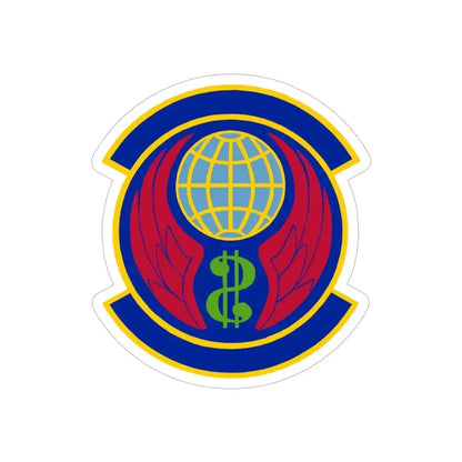 Copy of 355 Comptroller Squadron ACC (U.S. Air Force) REVERSE PRINT Transparent Die-Cut STICKER 5 Inch Die-Cut Transparent - The Sticker Space