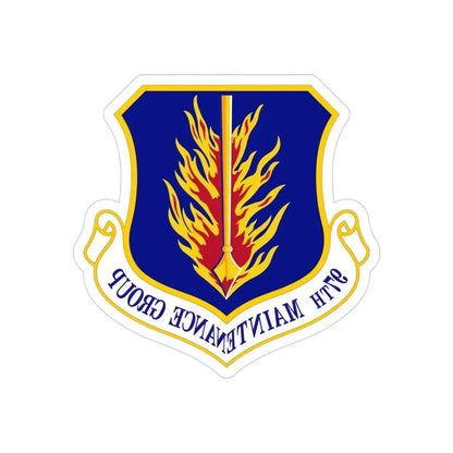 Copy of 97 Maintenance Group AETC (U.S. Air Force) REVERSE PRINT Transparent Die-Cut STICKER 3 Inch Die-Cut Transparent - The Sticker Space