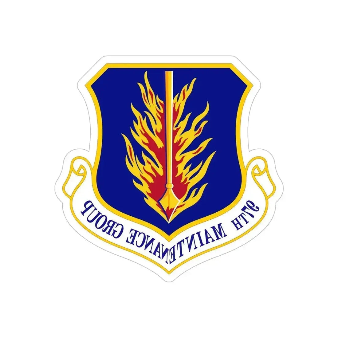 Copy of 97 Maintenance Group AETC (U.S. Air Force) REVERSE PRINT Transparent Die-Cut STICKER - The Sticker Space