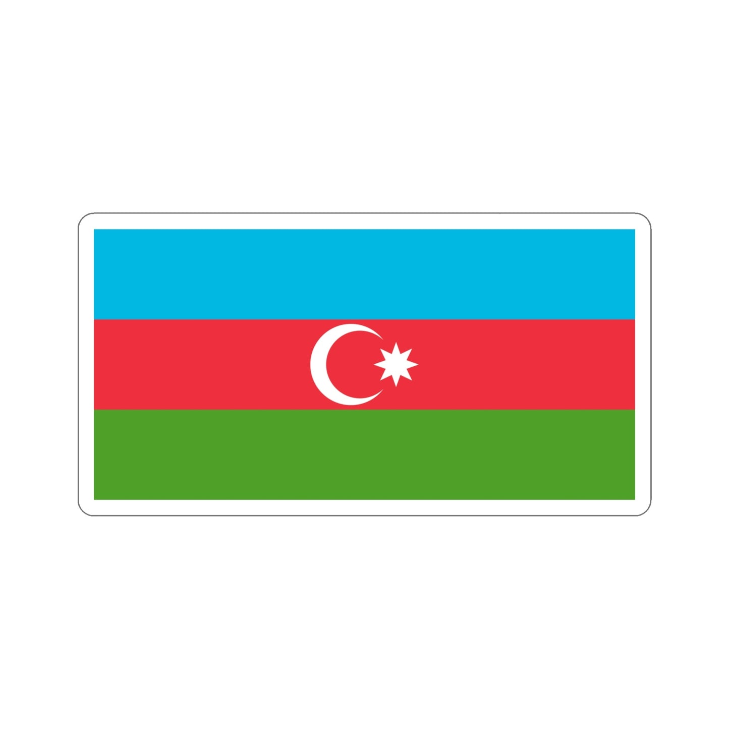 Copy of Flag of Azerbaijan STICKER Vinyl Die-Cut Decal-6 Inch-The Sticker Space