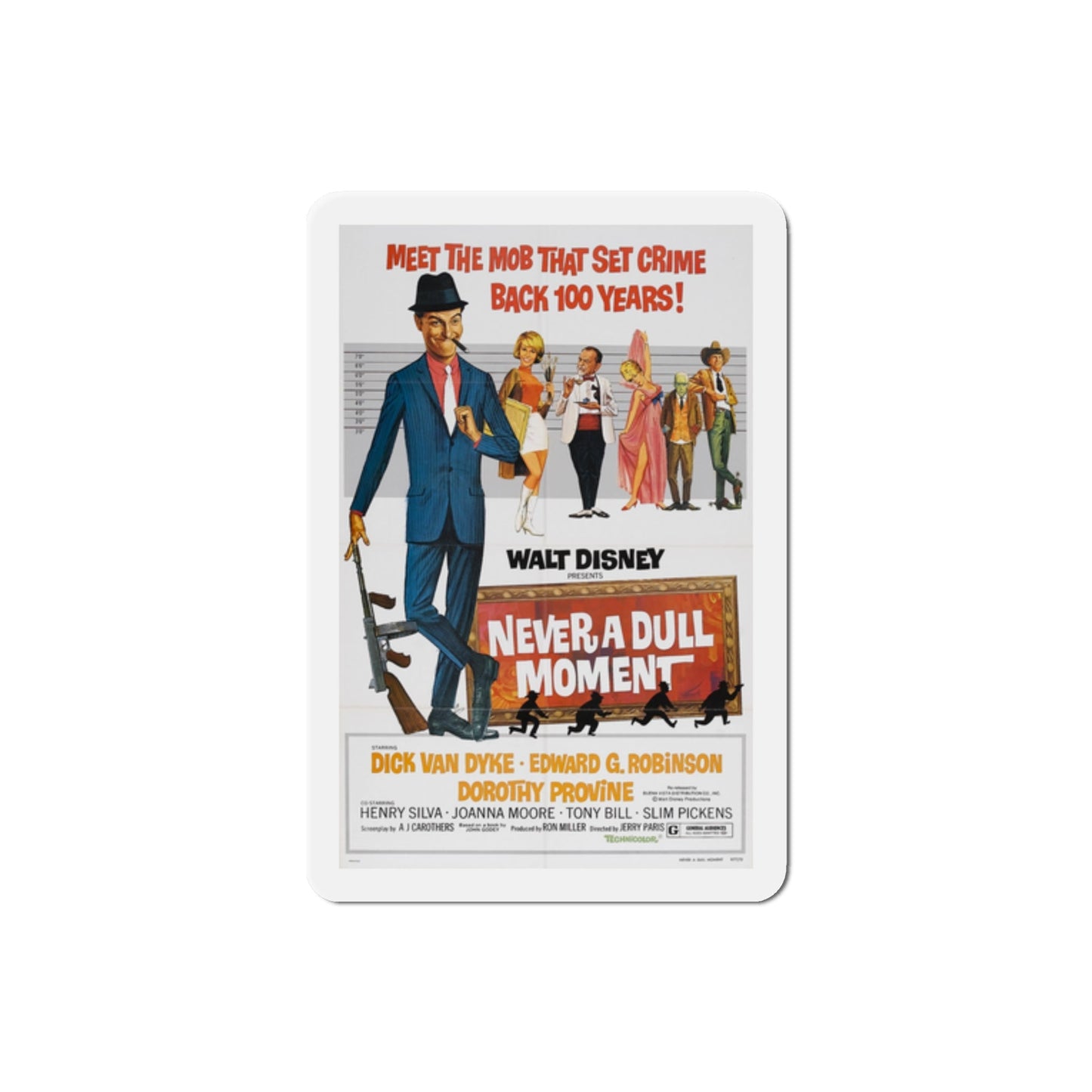 Copy of Never a Dull Moment 1968 Movie Poster Die-Cut Magnet-2 Inch-The Sticker Space