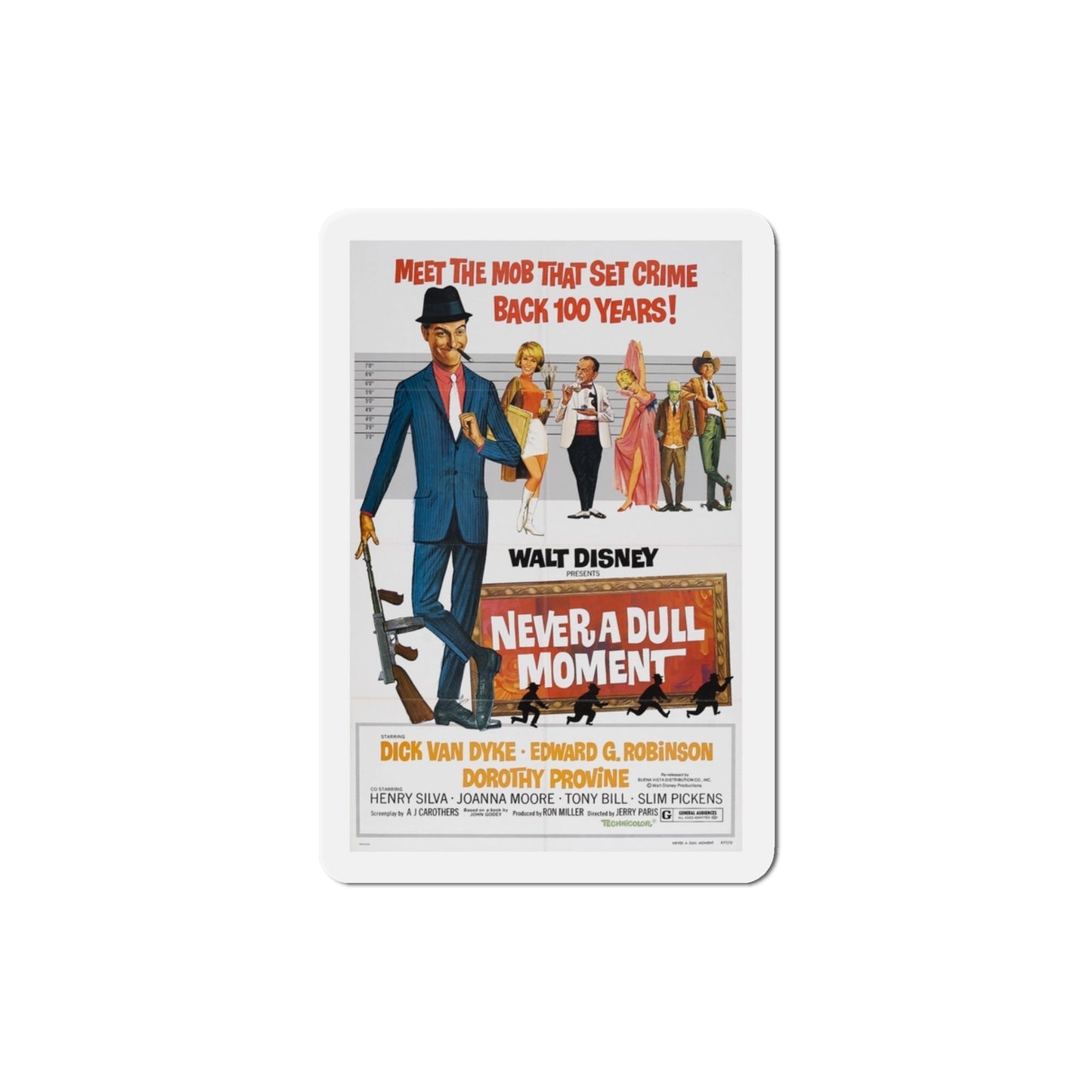 Copy of Never a Dull Moment 1968 Movie Poster Die-Cut Magnet-3 Inch-The Sticker Space