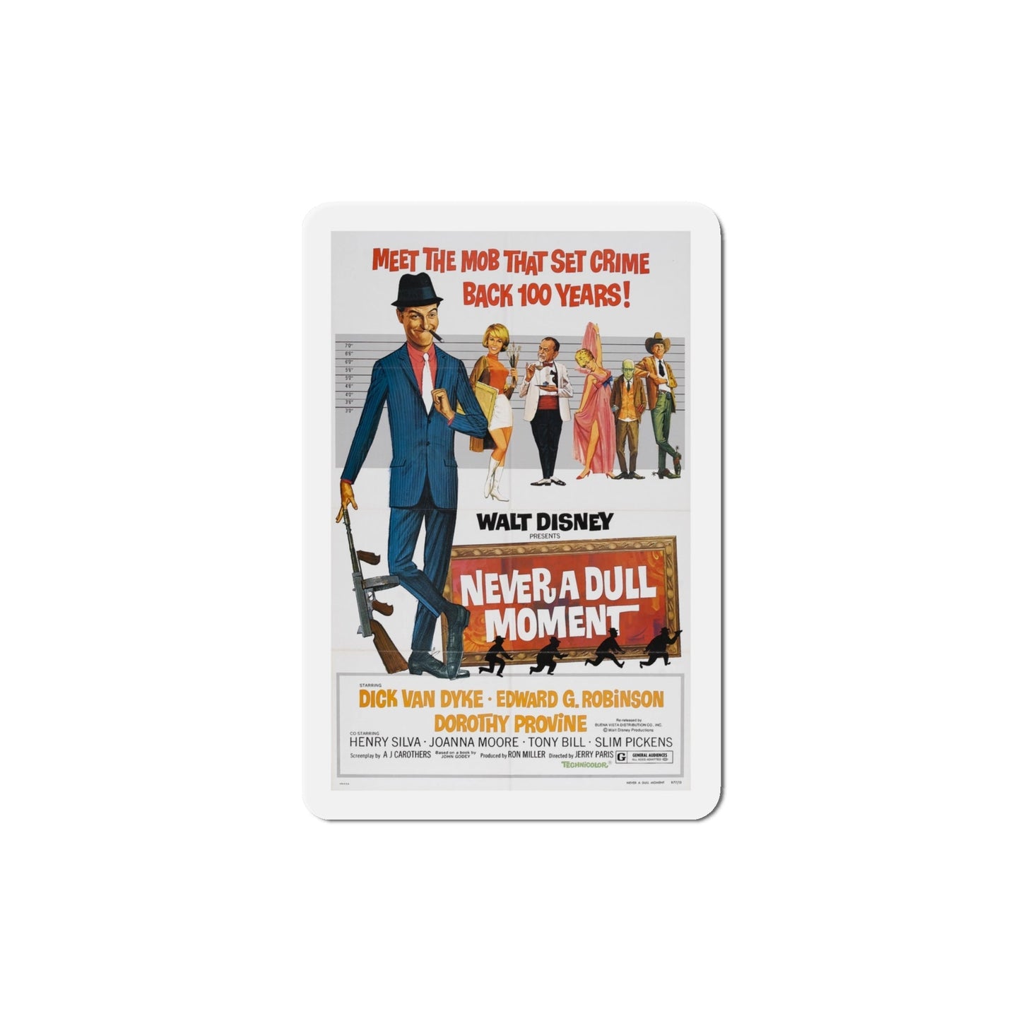 Copy of Never a Dull Moment 1968 Movie Poster Die-Cut Magnet-4 Inch-The Sticker Space