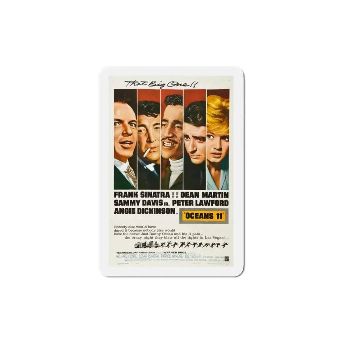 Copy of Ocean's Eleven 1960 Movie Poster Refrigerator Magnet 3 Inch - The Sticker Space