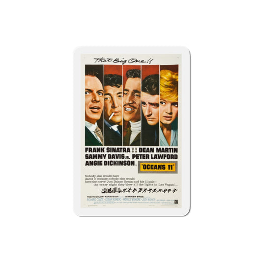 Copy of Ocean's Eleven 1960 Movie Poster Die-Cut Magnet-2 Inch-The Sticker Space