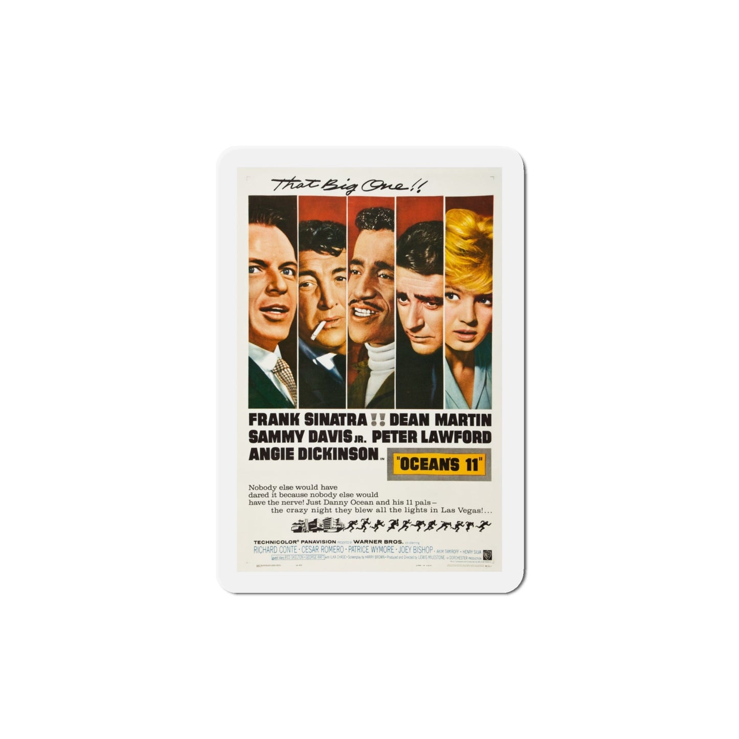 Copy of Ocean's Eleven 1960 Movie Poster Die-Cut Magnet-4 Inch-The Sticker Space