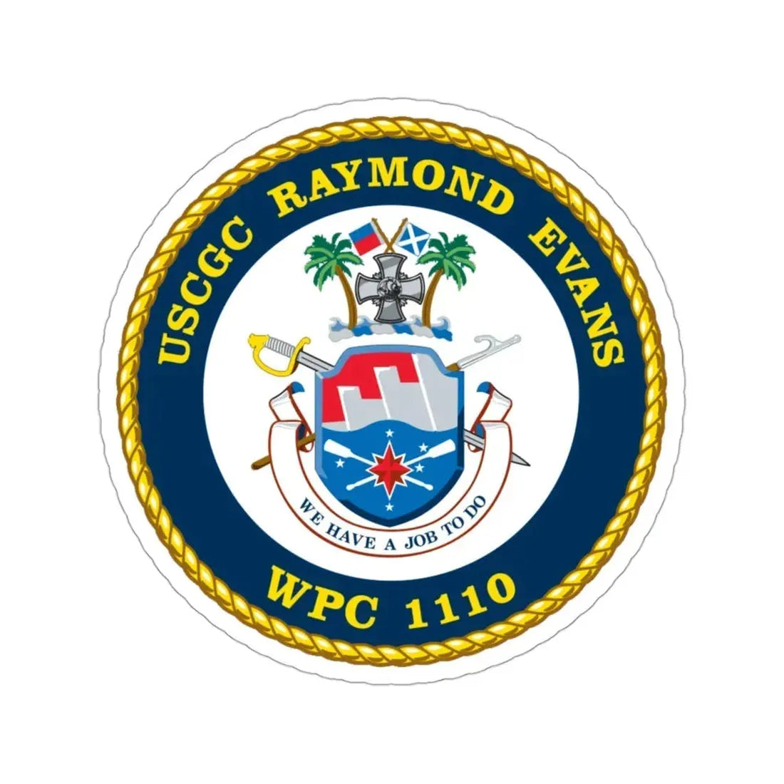 Copy of USCGC Raymond Evans WPC 1110 (U.S. Coast Guard) STICKER Vinyl Die-Cut Decal 3 Inch - The Sticker Space