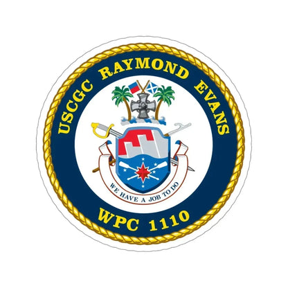 Copy of USCGC Raymond Evans WPC 1110 (U.S. Coast Guard) STICKER Vinyl Die-Cut Decal 4 Inch - The Sticker Space