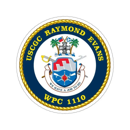 Copy of USCGC Raymond Evans WPC 1110 (U.S. Coast Guard) STICKER Vinyl Die-Cut Decal - The Sticker Space