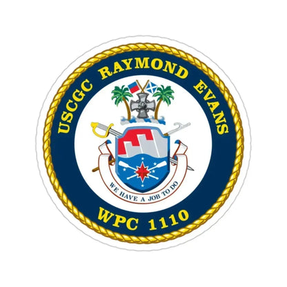 Copy of USCGC Raymond Evans WPC 1110 (U.S. Coast Guard) STICKER Vinyl Die-Cut Decal - The Sticker Space