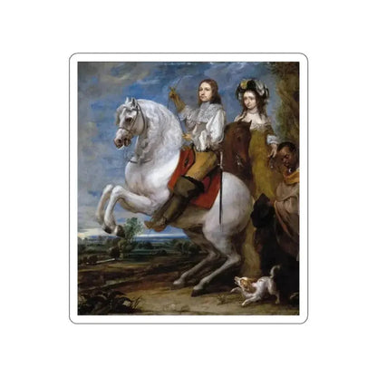 COQUES, Gonzales - Equestrian Portrait of a Couple (Artwork) STICKER Vinyl Die-Cut Decal - The Sticker Space