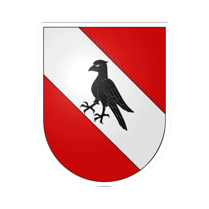 Corbières FR-coat of arms (Switzerland) (Coat of Arms) STICKER Vinyl Kiss-Cut Decal 2 Inch White - The Sticker Space