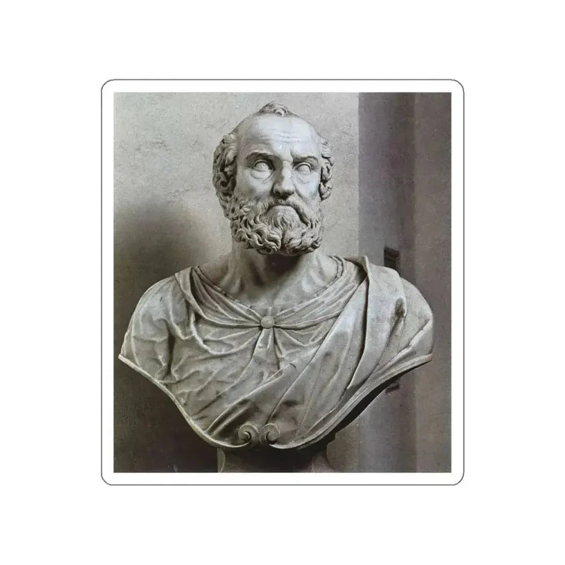 CORDIER, Nicolas - Bust of St Peter (Artwork) STICKER Vinyl Die-Cut Decal White Die-Cut 4 Inch - The Sticker Space