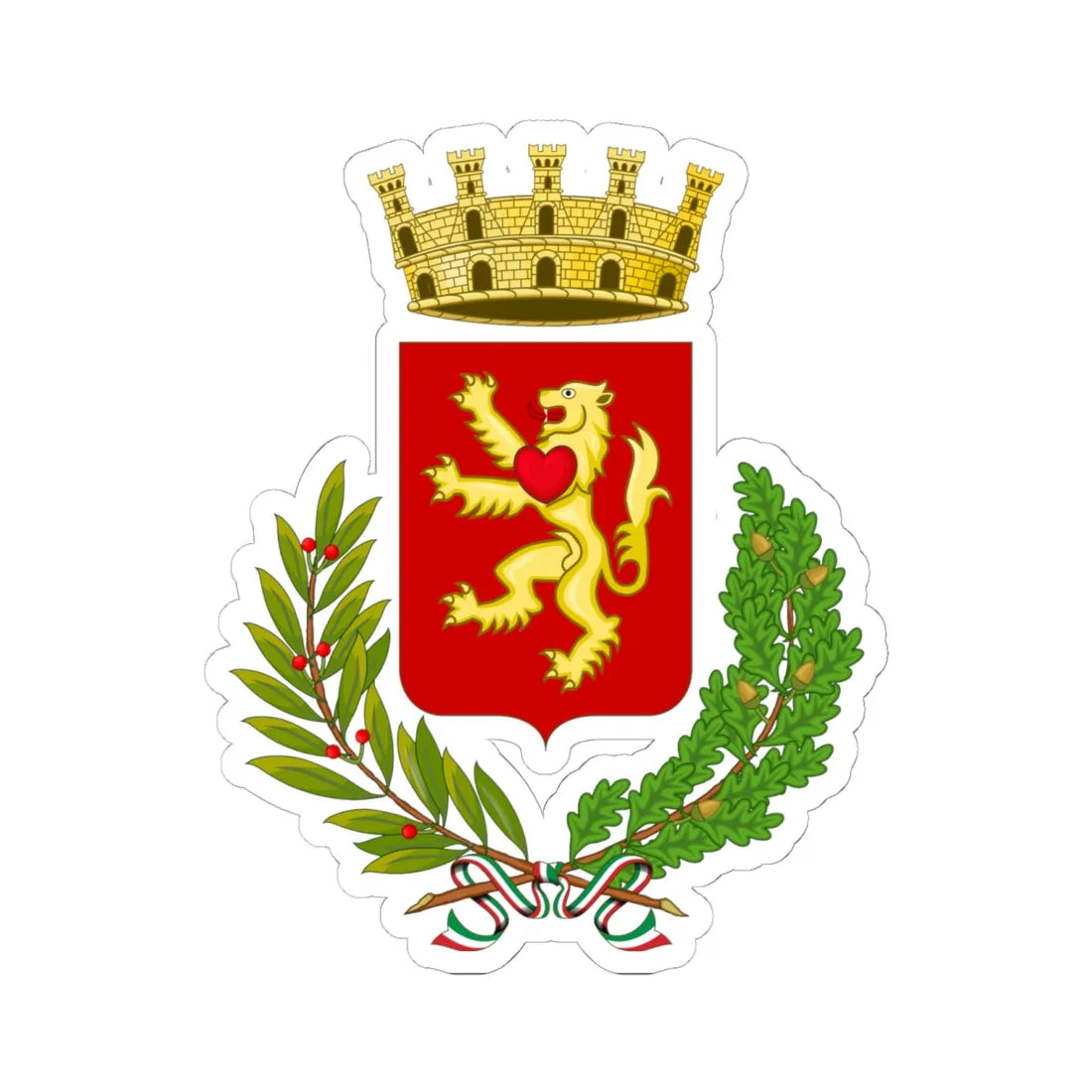 Cori-Stemma (Italy) (Coat of Arms) STICKER Vinyl Kiss-Cut Decal 6 Inch White - The Sticker Space