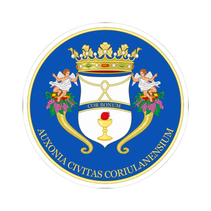 Corigliano-Stemma (Italy) (Coat of Arms) STICKER Vinyl Kiss-Cut Decal 3 Inch White - The Sticker Space