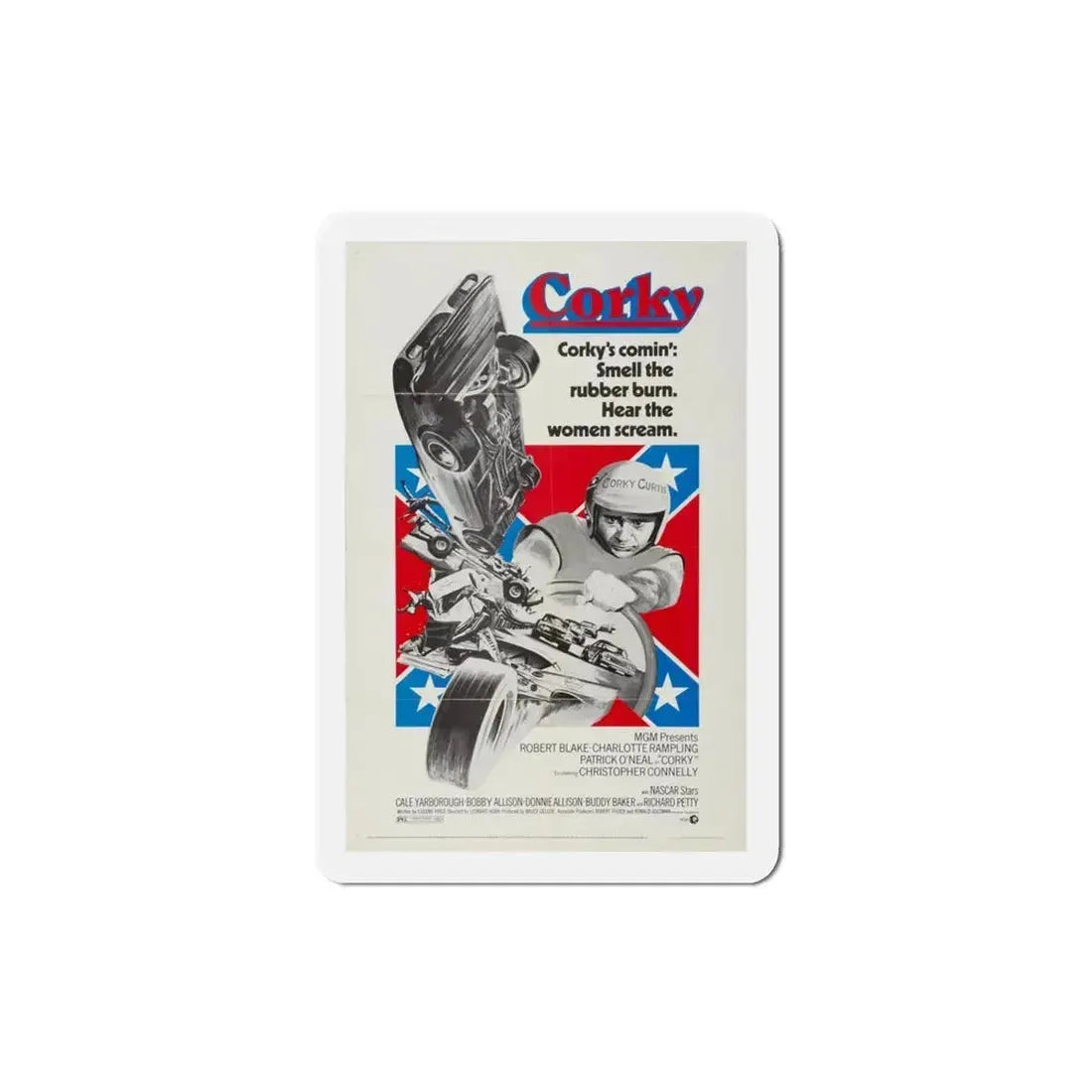 Corky 1972 Movie Poster Refrigerator Magnet 3 Inch - The Sticker Space