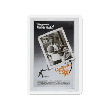 CORNBREAD, EARL AND ME 1975 Movie Poster - Refrigerator Magnet 3 Inch - The Sticker Space
