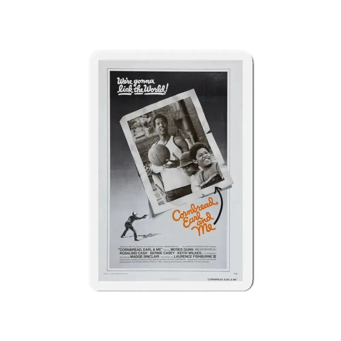 CORNBREAD, EARL AND ME 1975 Movie Poster - Refrigerator Magnet 6 Inch - The Sticker Space