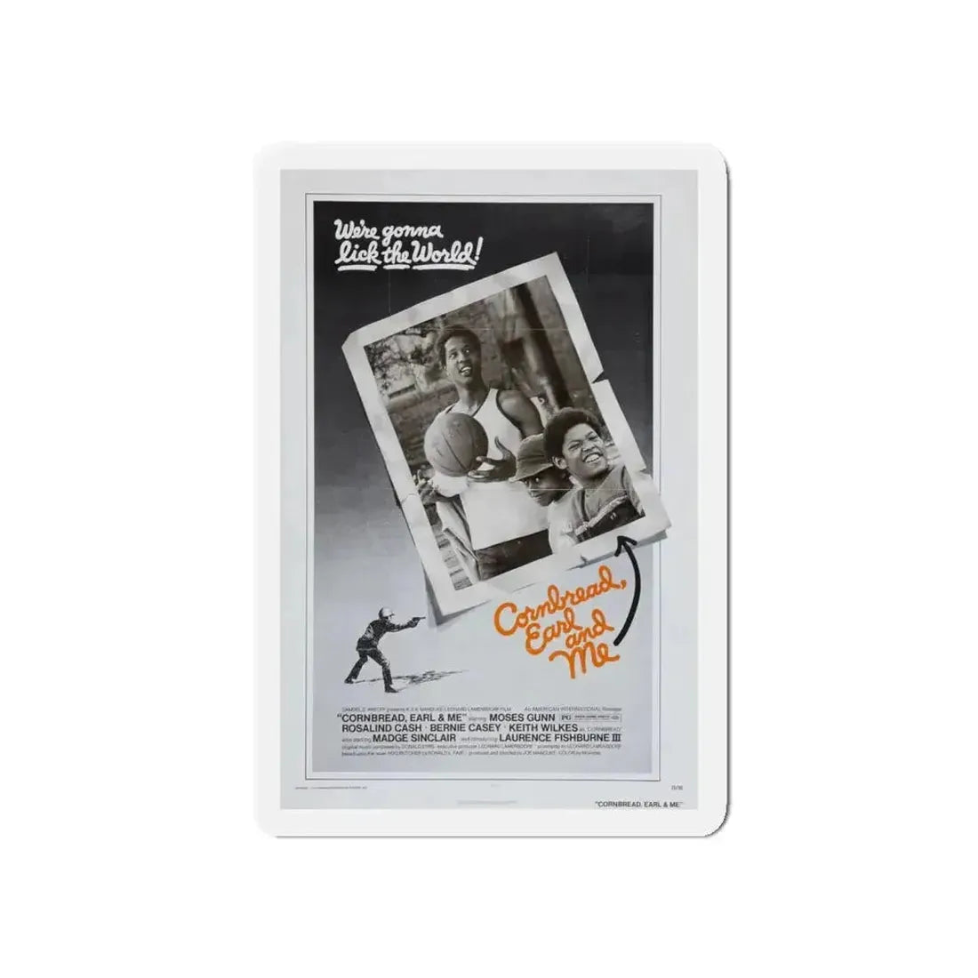 CORNBREAD, EARL AND ME 1975 Movie Poster - Refrigerator Magnet - The Sticker Space