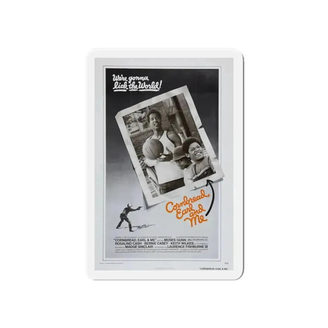 CORNBREAD, EARL AND ME 1975 Movie Poster - Refrigerator Magnet - The Sticker Space