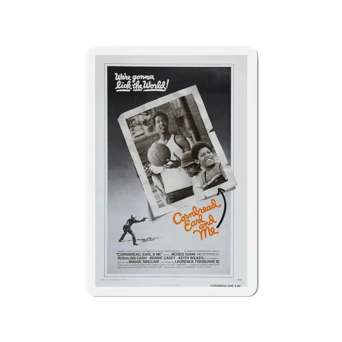 CORNBREAD, EARL AND ME 1975 Movie Poster - Refrigerator Magnet - The Sticker Space