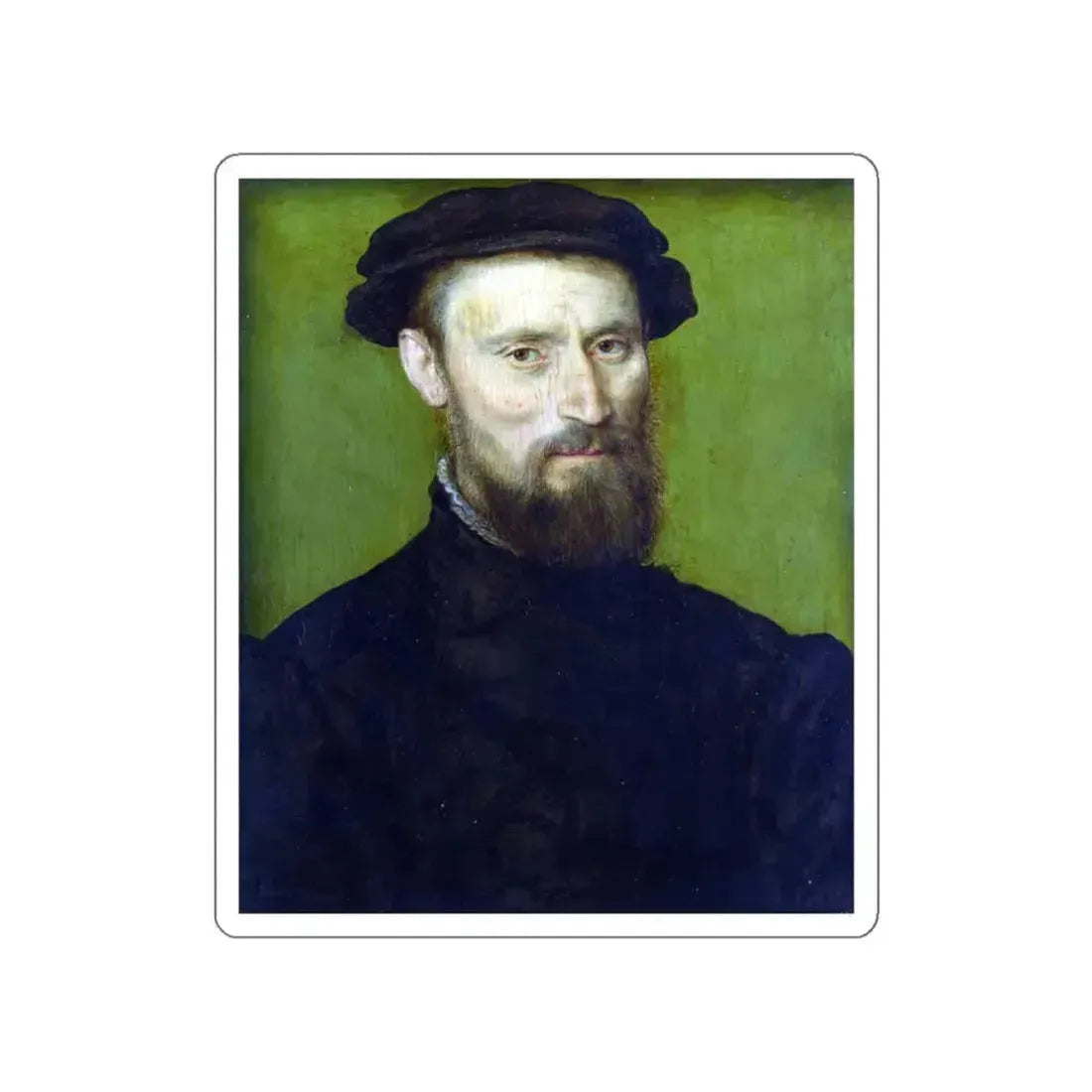 CORNEILLE de Lyon - Bust Portrait of a Man (Artwork) STICKER Vinyl Die-Cut Decal White Die-Cut 3 Inch - The Sticker Space
