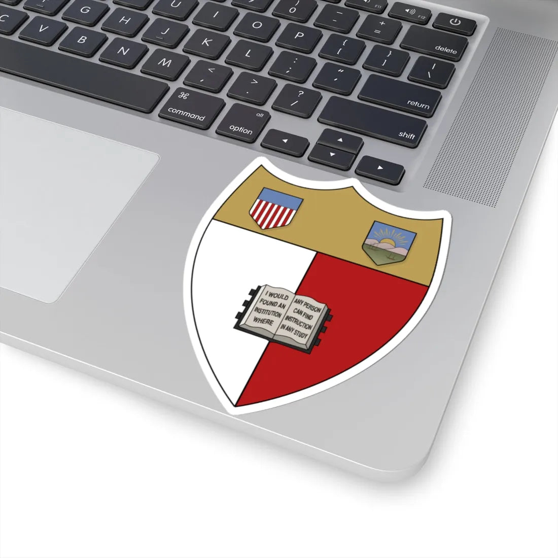 Cornell Shield Heraldic (United States) (Coat of Arms) STICKER Vinyl Kiss-Cut Decal - The Sticker Space