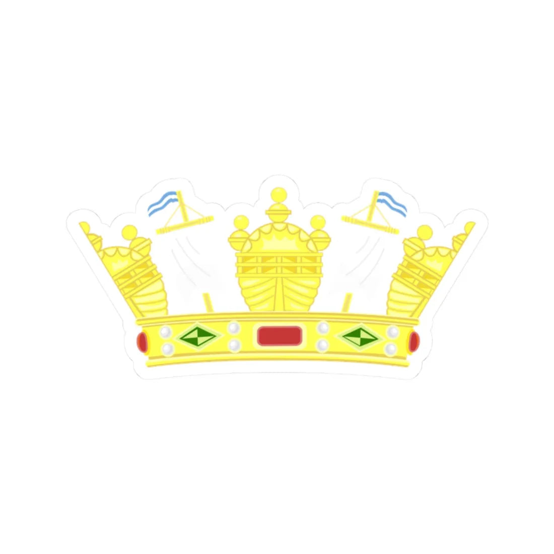 Corona Armada Argentina (Argentina) (Coat of Arms) STICKER Vinyl Kiss-Cut Decal 2 Inch White - The Sticker Space