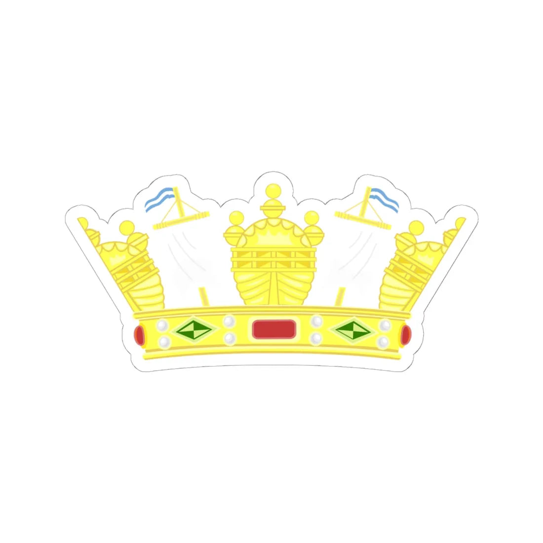 Corona Armada Argentina (Argentina) (Coat of Arms) STICKER Vinyl Kiss-Cut Decal 6 Inch White - The Sticker Space