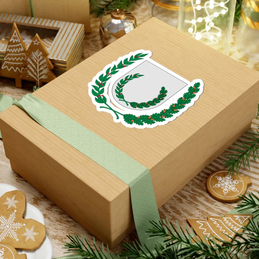 Corona de laurel y roble. Int - ext (Spain) (Coat of Arms) STICKER Vinyl Kiss-Cut Decal - The Sticker Space