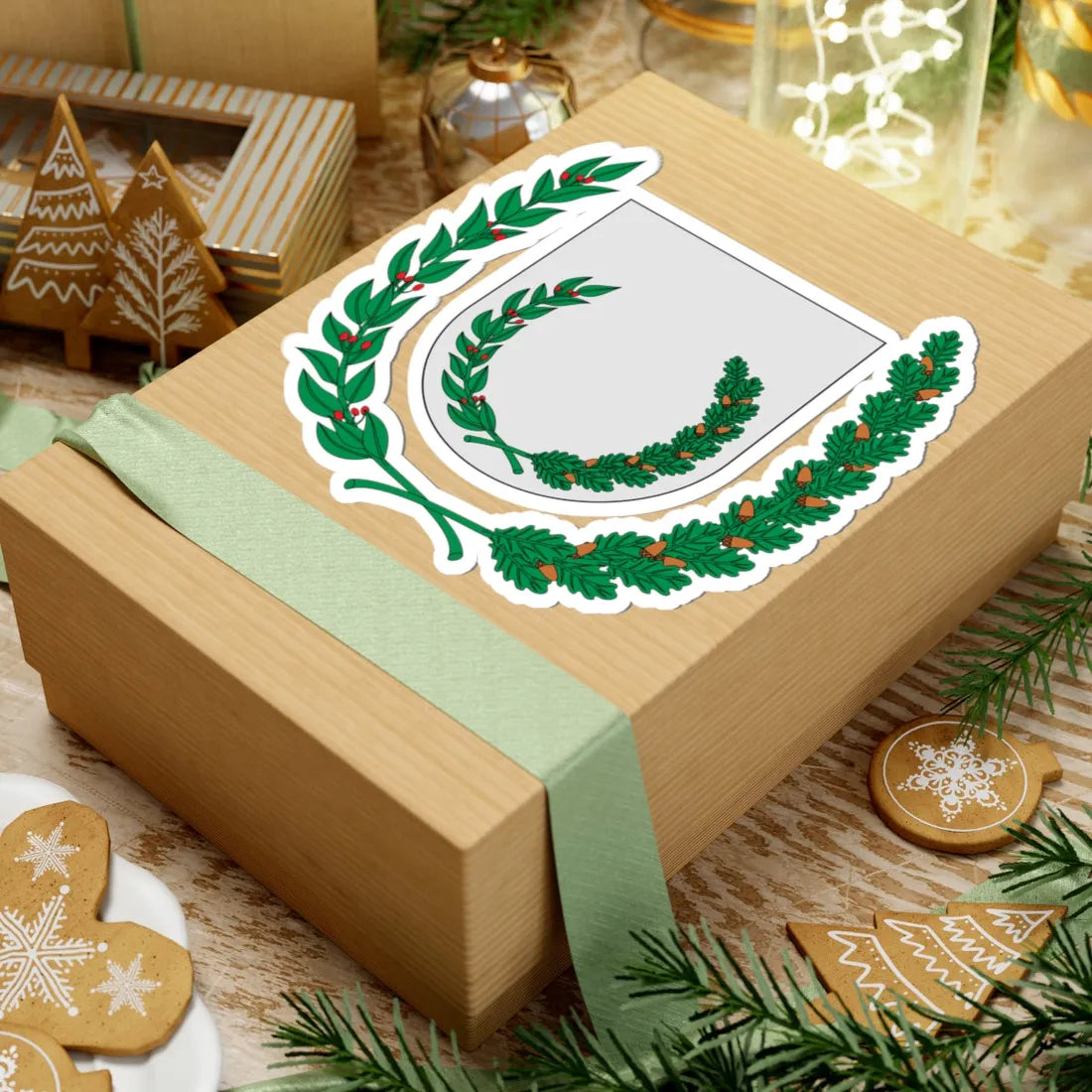 Corona de laurel y roble. Int - ext (Spain) (Coat of Arms) STICKER Vinyl Kiss-Cut Decal - The Sticker Space