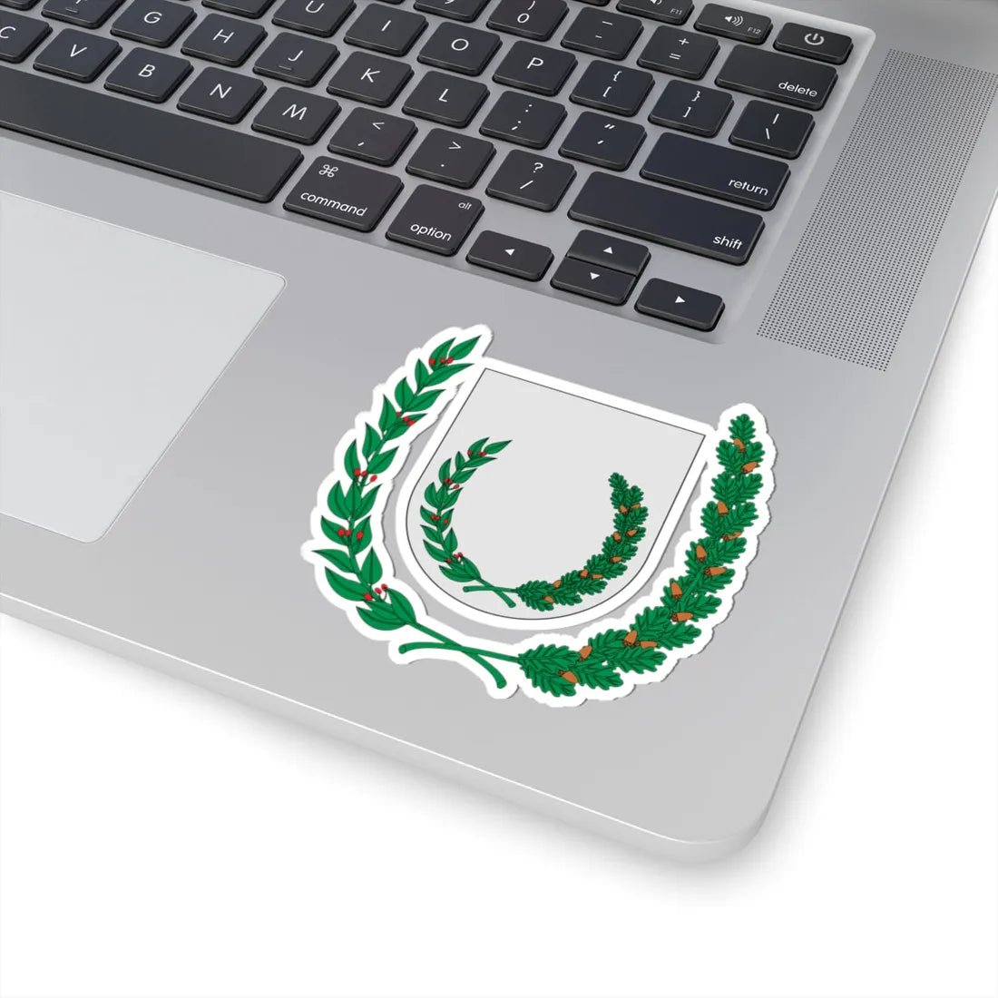 Corona de laurel y roble. Int - ext (Spain) (Coat of Arms) STICKER Vinyl Kiss-Cut Decal - The Sticker Space