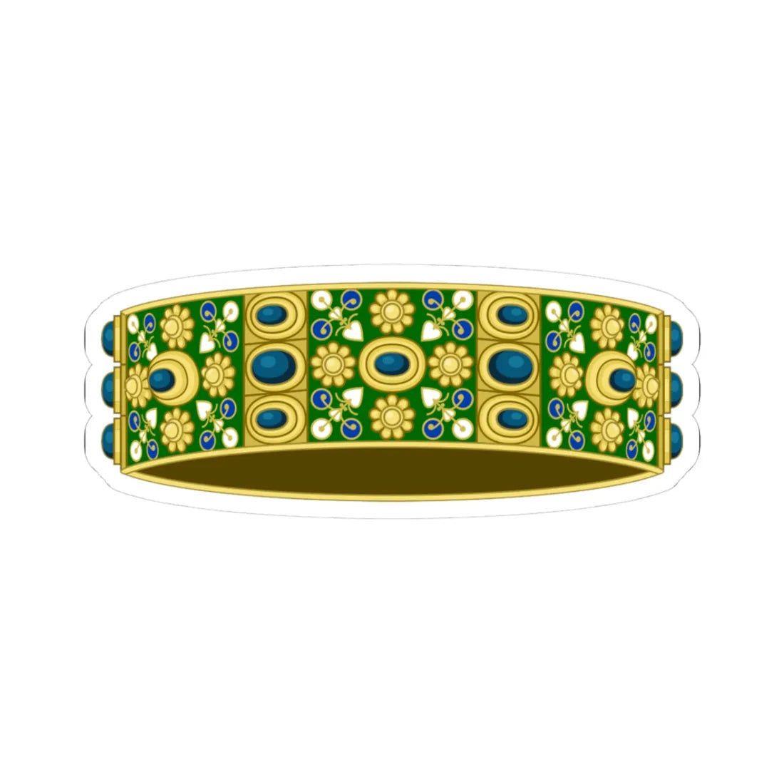 Corona ferrea monza heraldry (Italy) (Coat of Arms) STICKER Vinyl Kiss-Cut Decal 3 Inch White - The Sticker Space