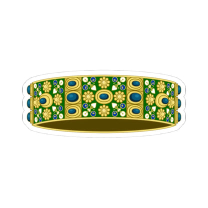 Corona ferrea monza heraldry (Italy) (Coat of Arms) STICKER Vinyl Kiss-Cut Decal 4 Inch White - The Sticker Space