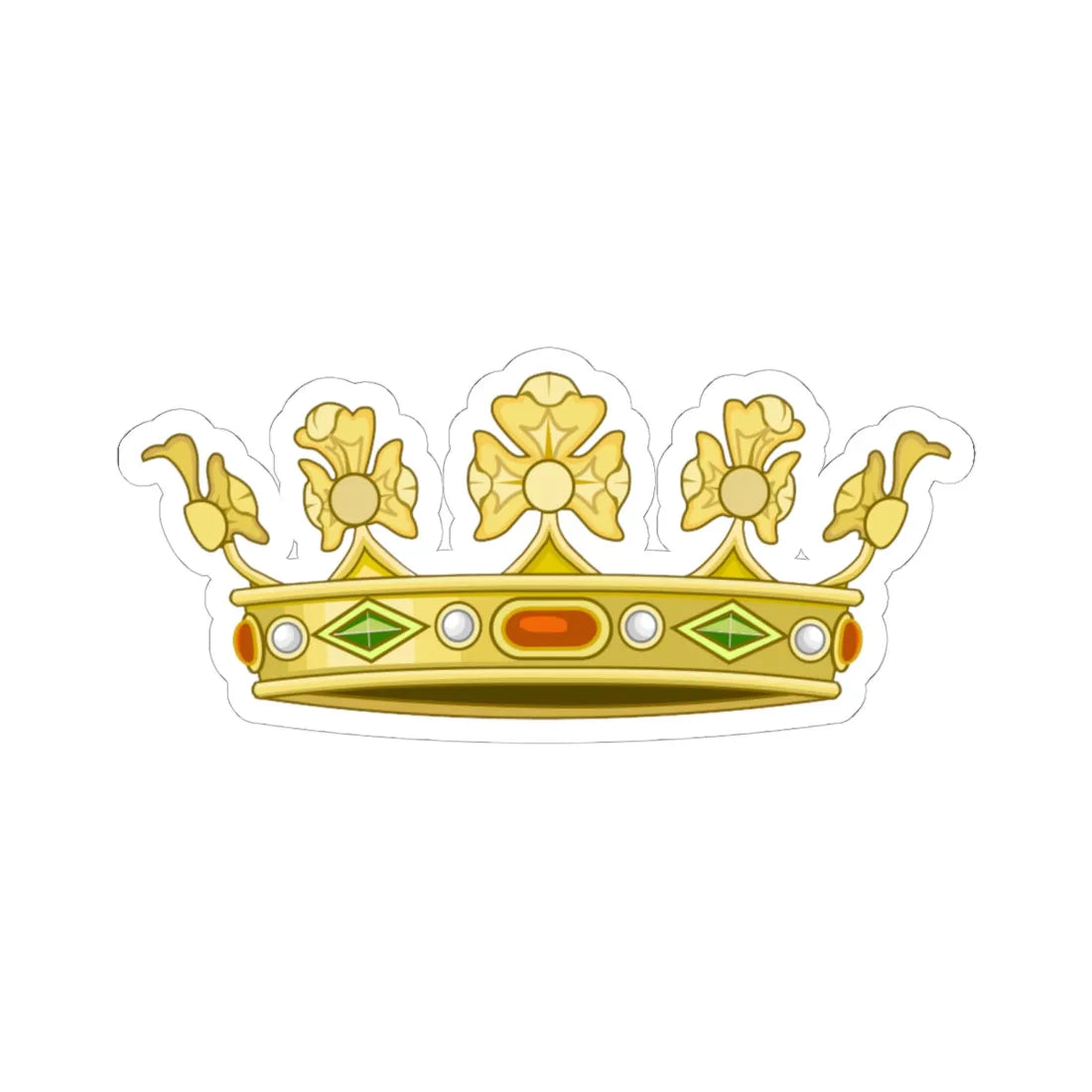 Corona normale di duca italiano (Italy) (Coat of Arms) STICKER Vinyl Kiss-Cut Decal 6 Inch White - The Sticker Space