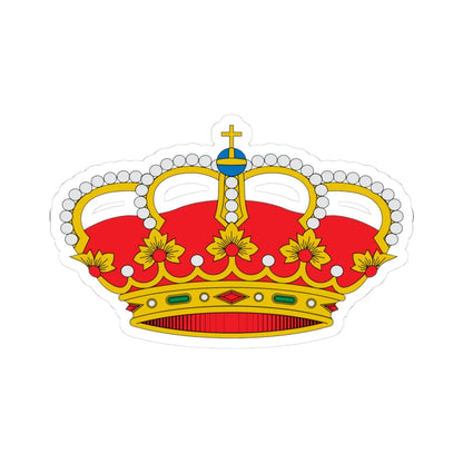 Corona real española (Spain) (Coat of Arms) STICKER Vinyl Kiss-Cut Decal 3 Inch White - The Sticker Space