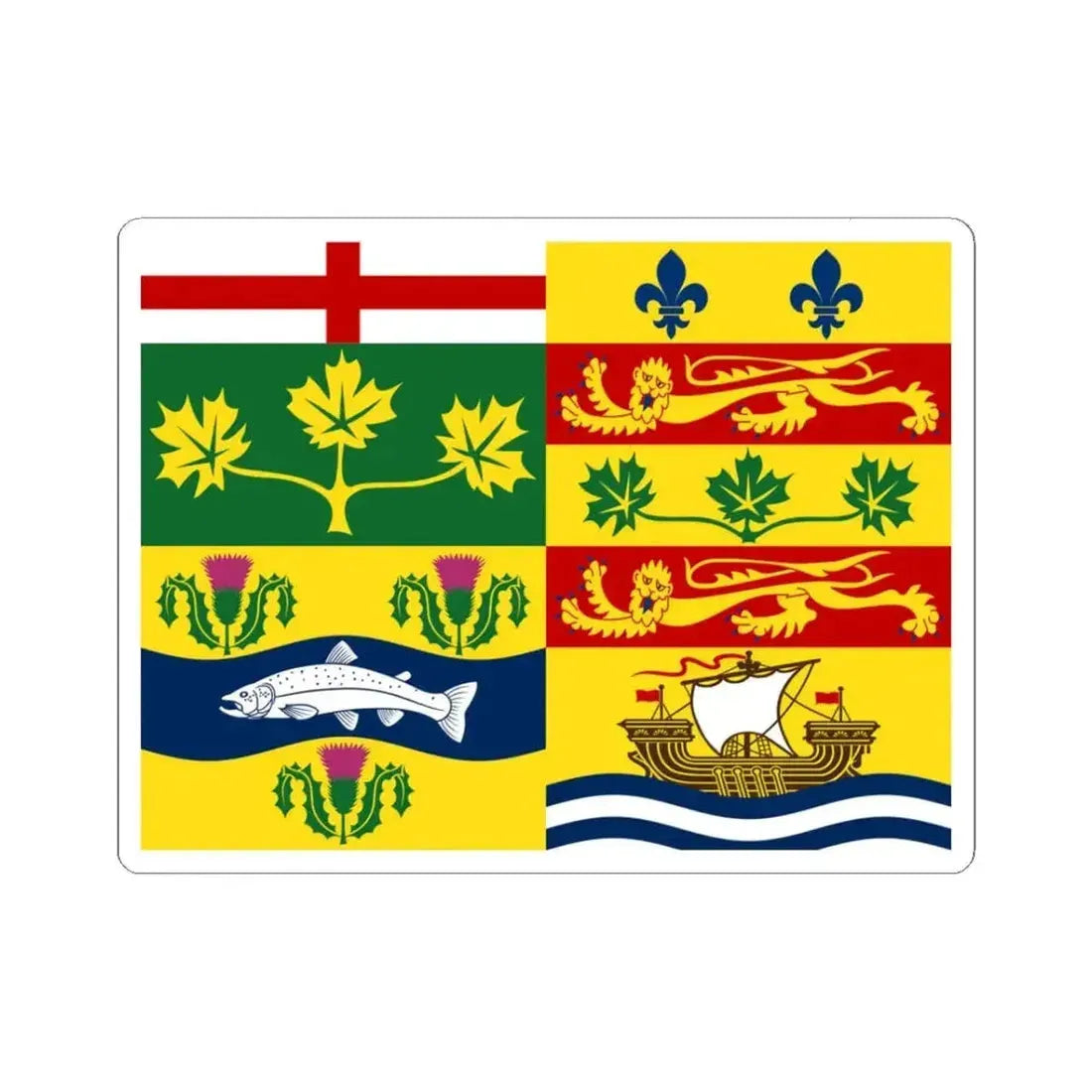 Coronation standard of Canada 1911 (Canada) STICKER Vinyl Kiss-Cut Decal 3 Inch White - The Sticker Space
