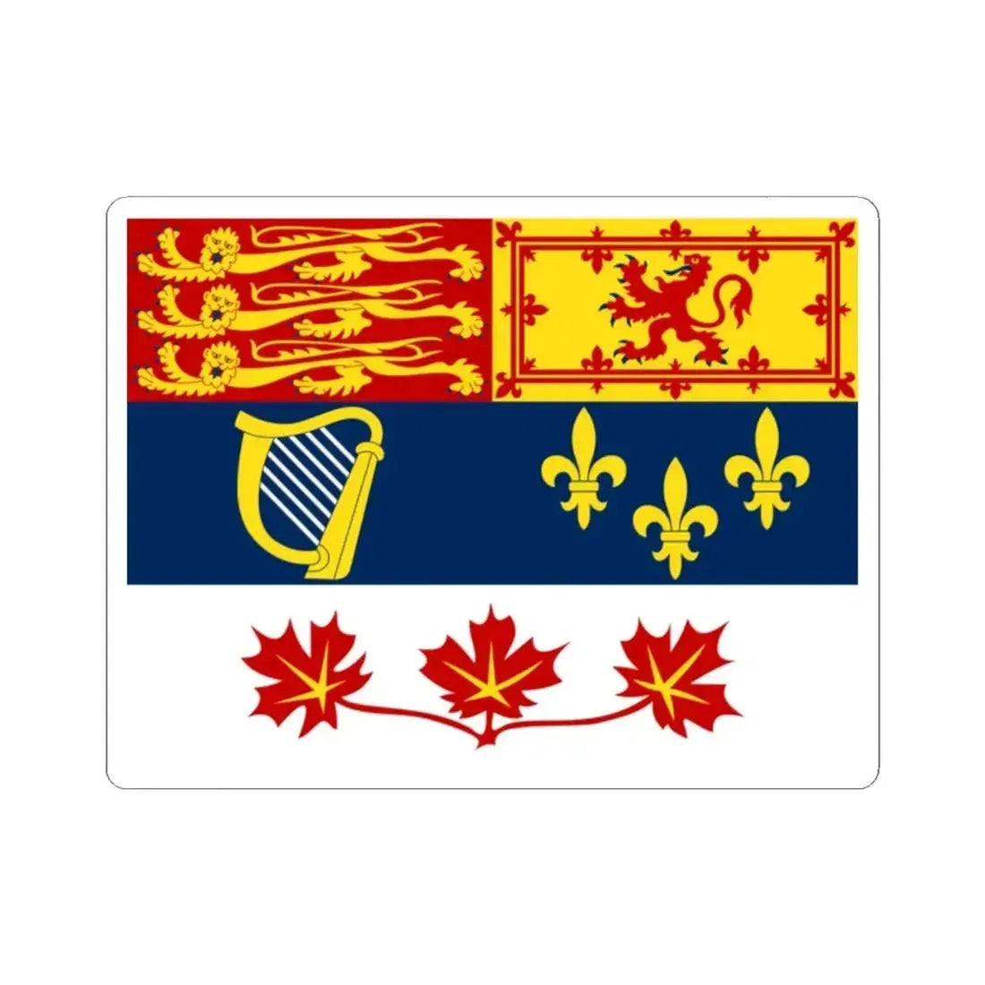 Coronation Standard of Canada (Canada) STICKER Vinyl Kiss-Cut Decal 2 Inch White - The Sticker Space